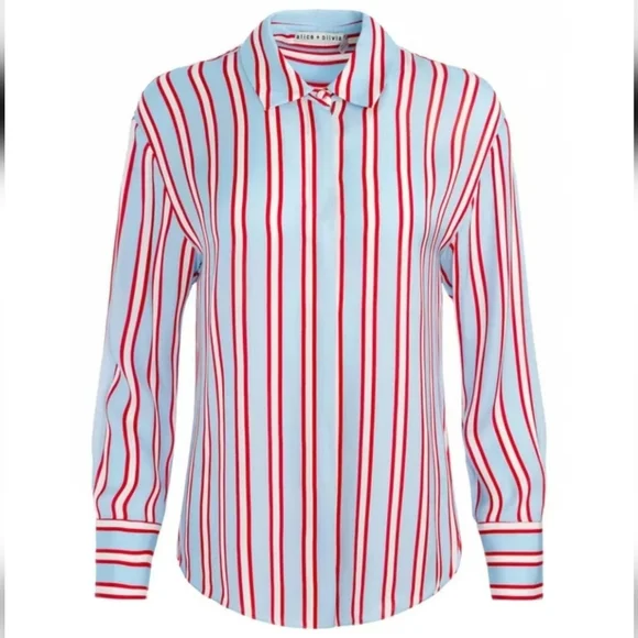 Alice+olivia DIMITRA OVERSIZED BUTTON DOWN - Picture 7 of 15